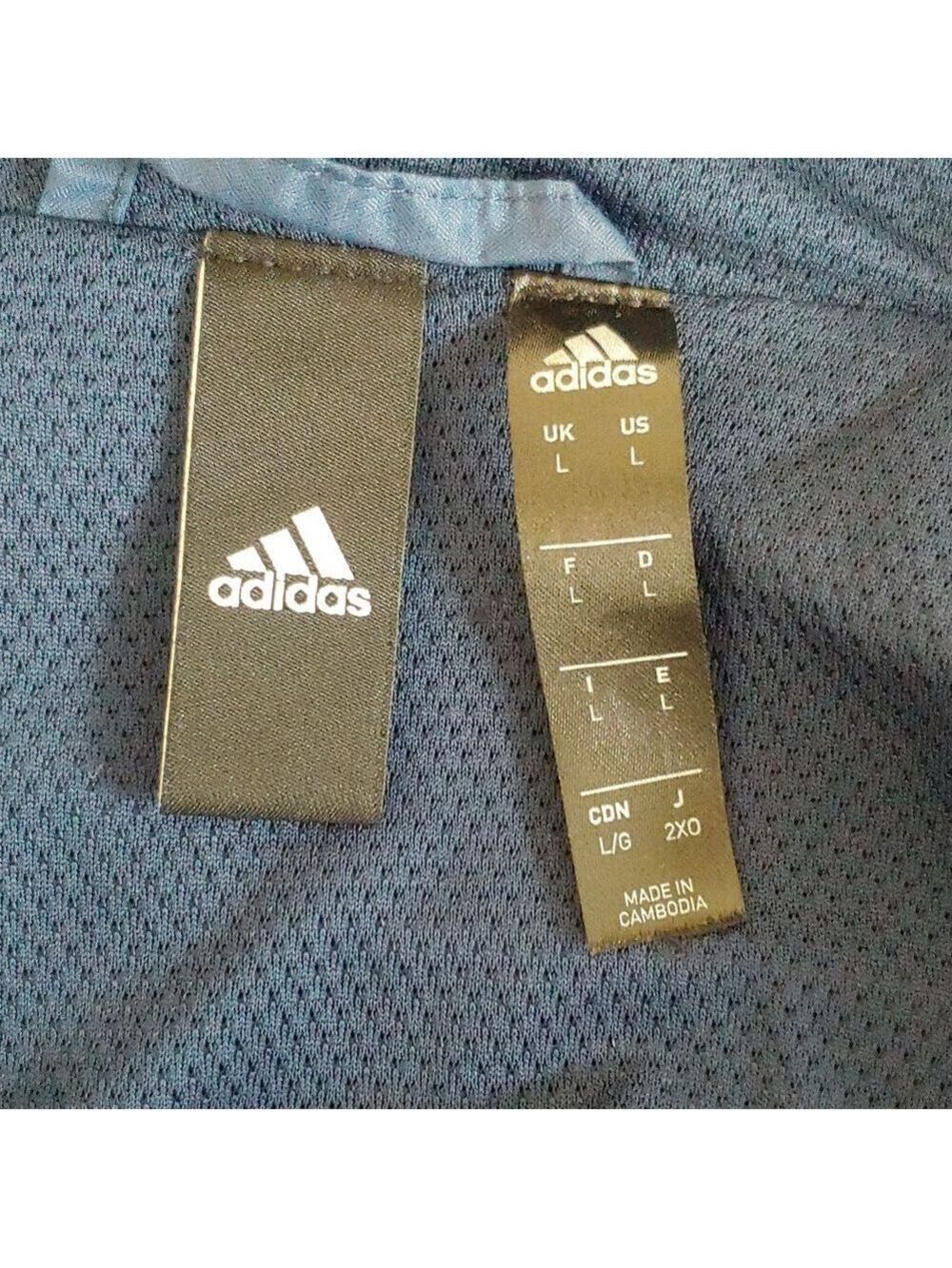 Adidas Men's Lightweight Windbreaker, Navy-Large - Picture 8 of 14